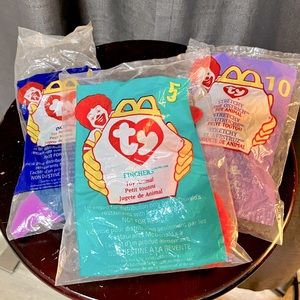 Rare Ty teenie beanie Pinchers, Inch, and Stretchy.
